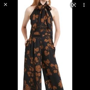 NWT banana republic black floral romper